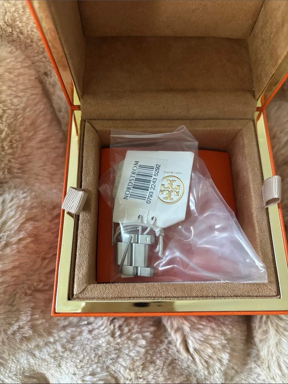 Tory Burch Two-Tone Gold and Silver Stainless Steel Watch with White Dial
